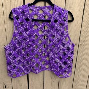Purple Bandana Vest